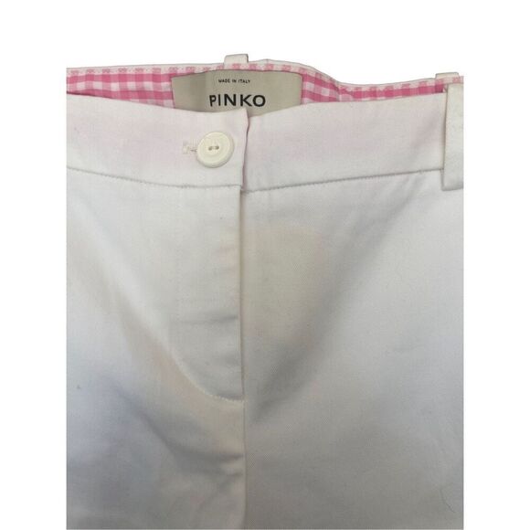 Pinko Womens White Slim Fit Classic Tapered Trousers Dress Pants Size 38 - Picture 11 of 14